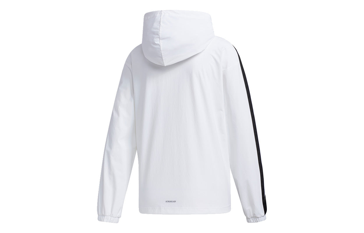 (WMNS) adidas neo W ESNTL 3S WB hooded Sports Jacket White GJ7945