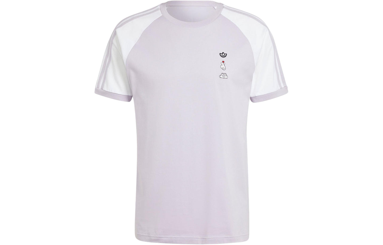 adidas Mickey Mouse x Originals 3-Stripes Tee Asia Sizing 'Purple' IY2271