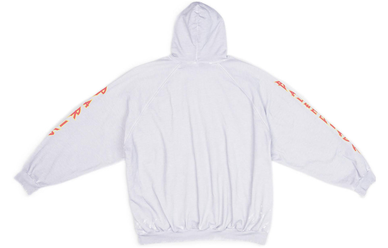 Balenciaga Metallica Hoodie Oversized Fit 'Dirty White Orange' 697879TMV890901