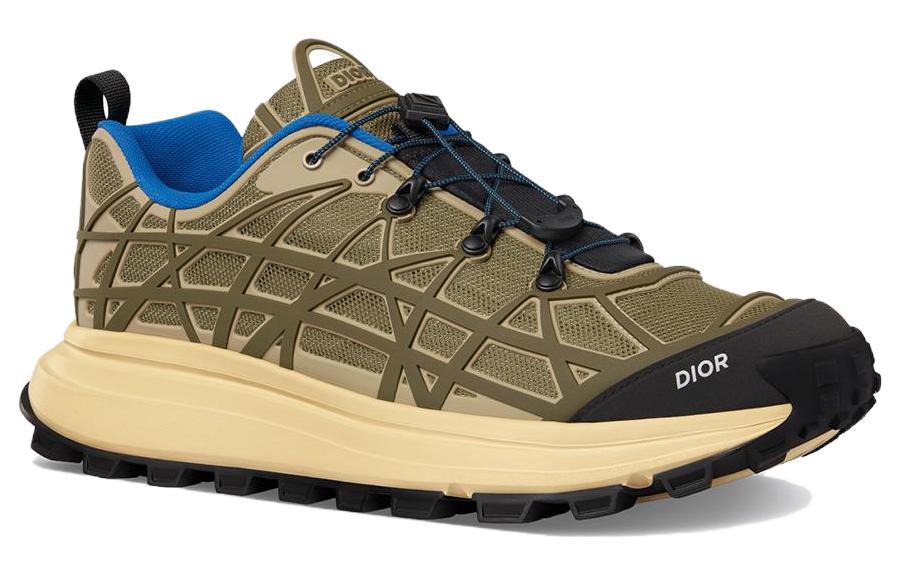 DIOR B31 Runner Sneaker Brown Technical Mesh and Khaki 3SN297ZUV_H167
