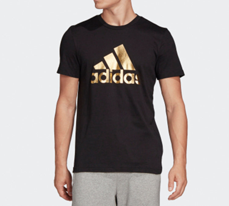 adidas 8-Bit Foil Grfx Printed Short Sleeve TEE Men Black FN1735