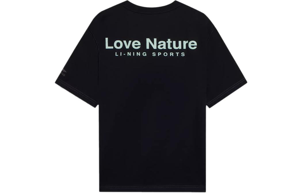 Li-Ning Love Nature Graphic T-shirt 'Grey Black' AHSS117-2