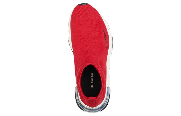 (WMNS) Balenciaga Speed 1.0 Sneakers 'Red with Clear Sole White' 607543W05GG6591