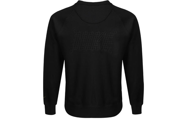 Nike Sportswear Front Swoosh Casual Sports Crew-neck 'Black Red' DH1381-010
