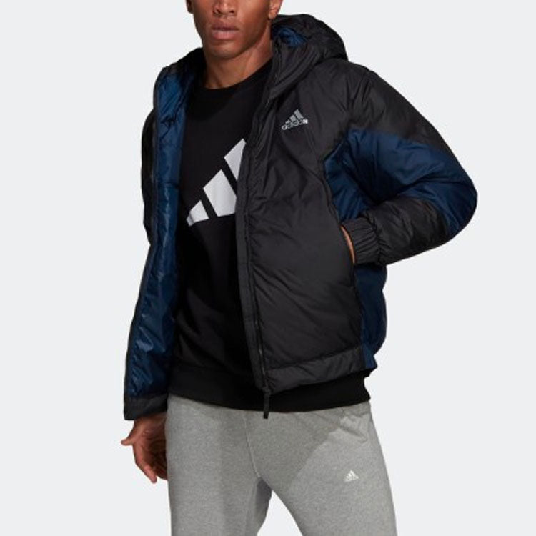 adidas Outdoor Sports Stay Warm hooded down Jacket Navy Blue GV5353