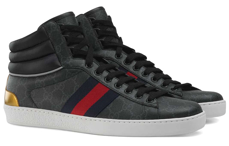 Gucci Ace GG High Top 'Black' 555197-92T20-1140