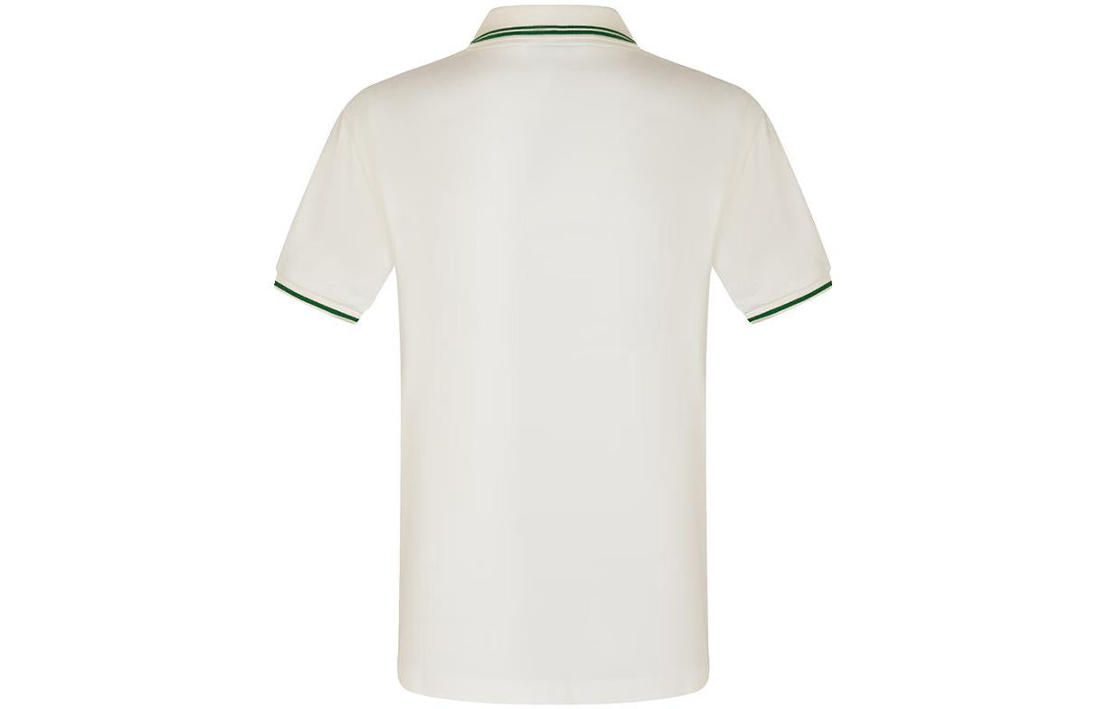 GUCCI-Embellished Webbing And Interlocking GG Cotton Short-Sleeved Polo Shirt For Men White 628339-XJCQR-9061