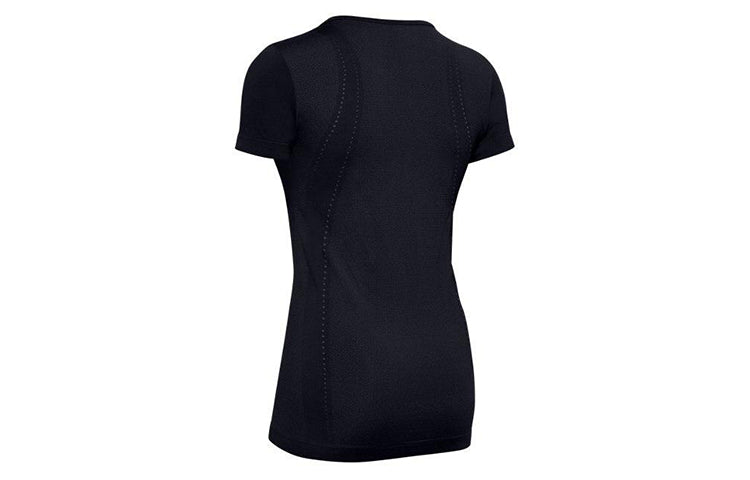 (WMNS) Under Armour Seamless Training Sports Short Sleeve Black 1351604-001