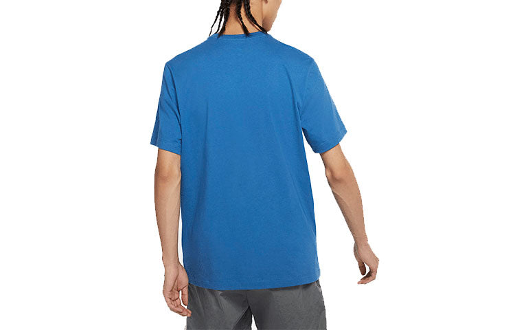 Nike Sportswear Swoosh Casual Sports Round Neck Short Sleeve Blue DC5095-407
