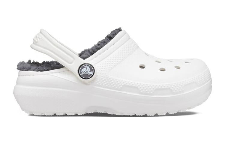 (GS) Crocs Classic Lined Clogs 'White Grey' 207009-10M