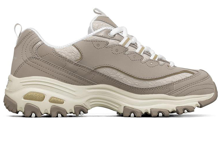 (WMNS) Skechers D'lites-looking Glass Running Shoes Brown 11959-TPE