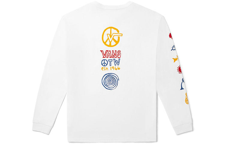 Vans Unisex Printing Round-neck Swea White VN0A5F3MWHT