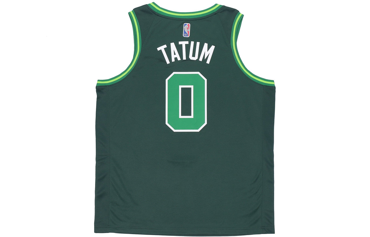 Men's Nike NBA Retro Basketball SW Fan Edition Award Version 20-21 Season Boston Celtics Tatum No. 0 Green Jersey CN9893-300