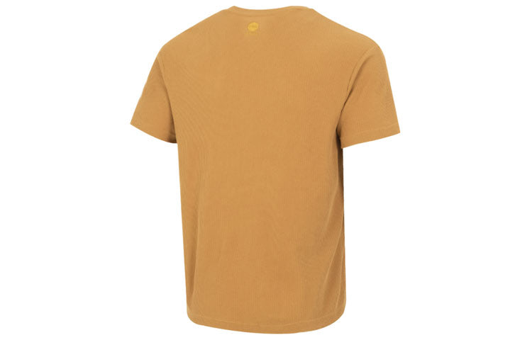 Men's adidas neo Contrasting Colors Pocket Athleisure Casual Sports Round Neck Short Sleeve Wheat T-Shirt HN4706