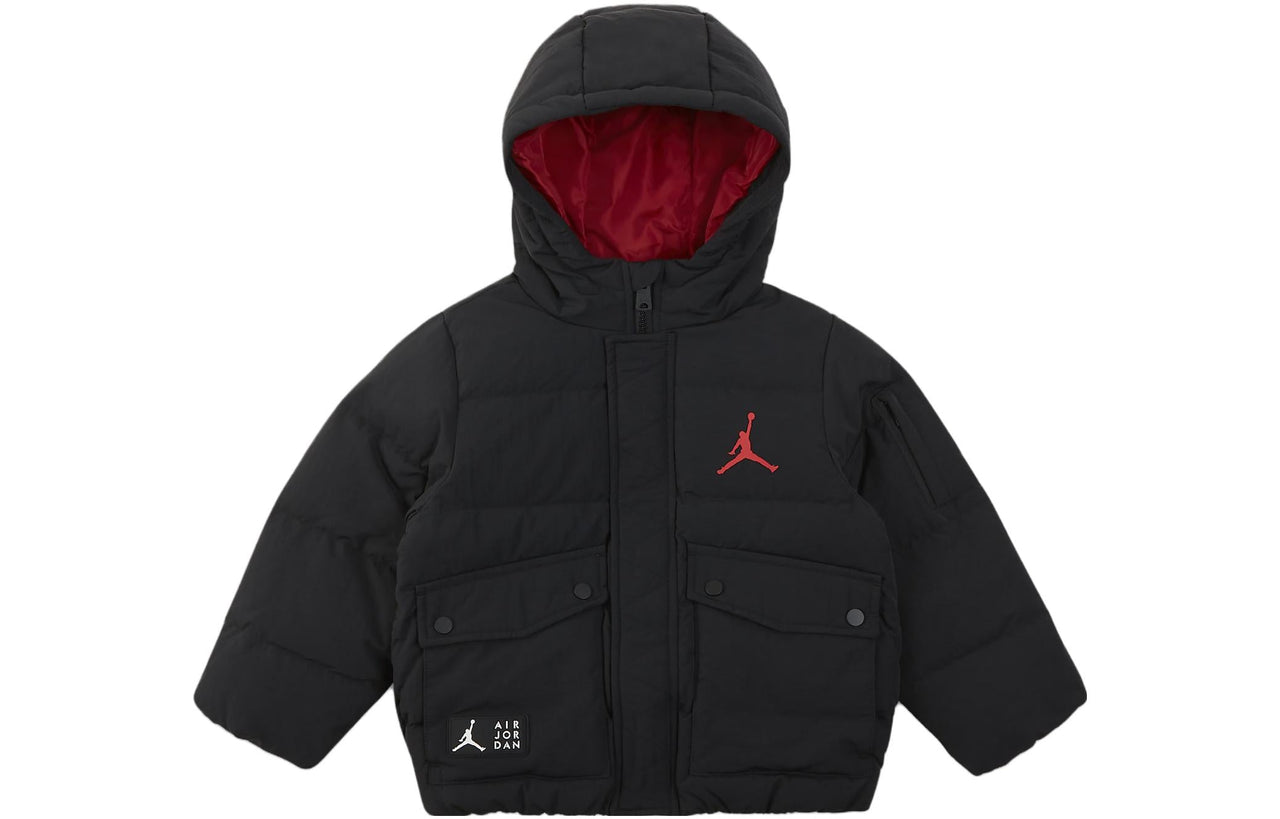 (PS) Air Jordan Air Puffer Jacket 'Black Red' FV2822-010