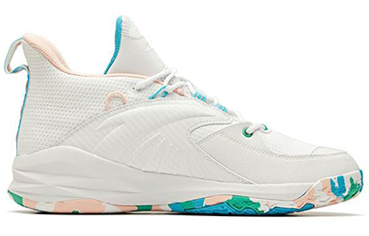 ANTA Ling Level Basic Basketball Shoes 'White Blue Pink' 112141148R-4