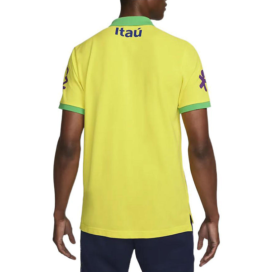 Nike Logo Brazil Polo Shirts 'Yellow Green' DH4937-740