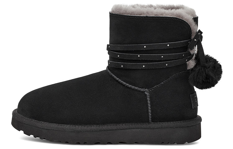(WMNS) UGG Mini Bailey Bow Pom 'Black' 1125382-BLK