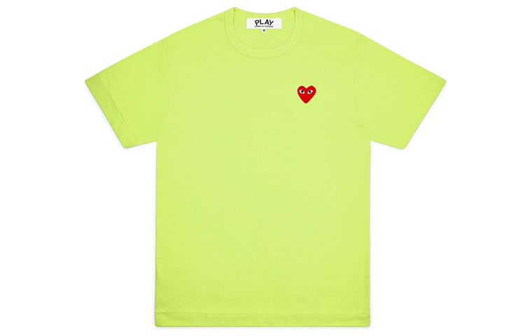 COMME des GARCONS PLAY Logo Pattern Short Sleeve Green AZ-T272-051-3