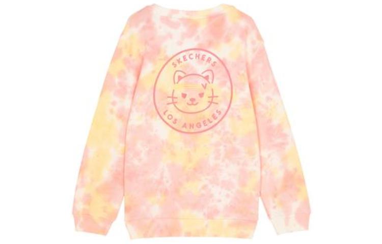 (GS) Skechers Hilarious Monster Series Letter Printed Round Neck Sweatshirt 'Pink Yellow Orange' L122G011-01VD