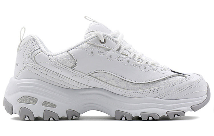 (WMNS) Skechers D'Lite-Looking Glass 'White Grey' 11959-WHT