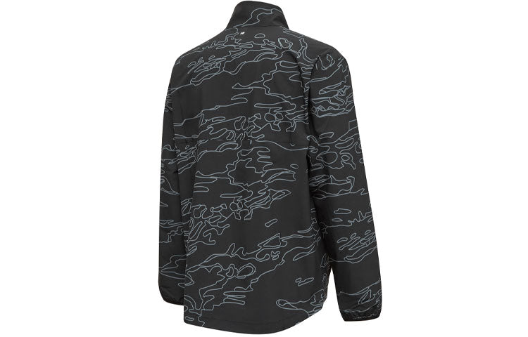 New Balance Men's New Balance Printing Casual Stand Collar Long Sleeves Jacket Black Printing MT11179-BPT
