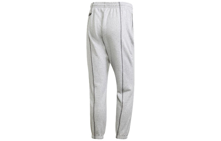 Men's adidas originals Embroidered Logo Solid Color Bundle Feet Sports Pants/Trousers/Joggers Gray GD9304