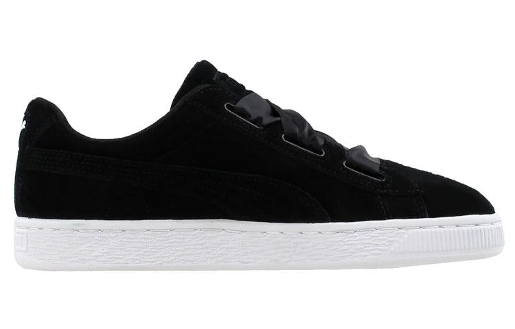 (GS) PUMA Suede Heart Sneakers Black/White 365009-03