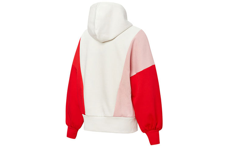 (WMNS) PUMA Panelled Hoodie 'White Red Pink' 532184-05