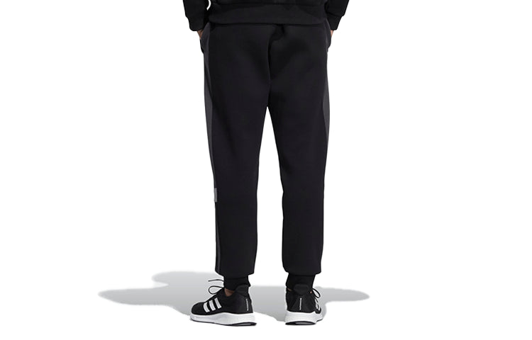 Men's adidas Side Stripe Contrasting Colors Bundle Feet Sports Pants/Trousers/Joggers Black HG6760