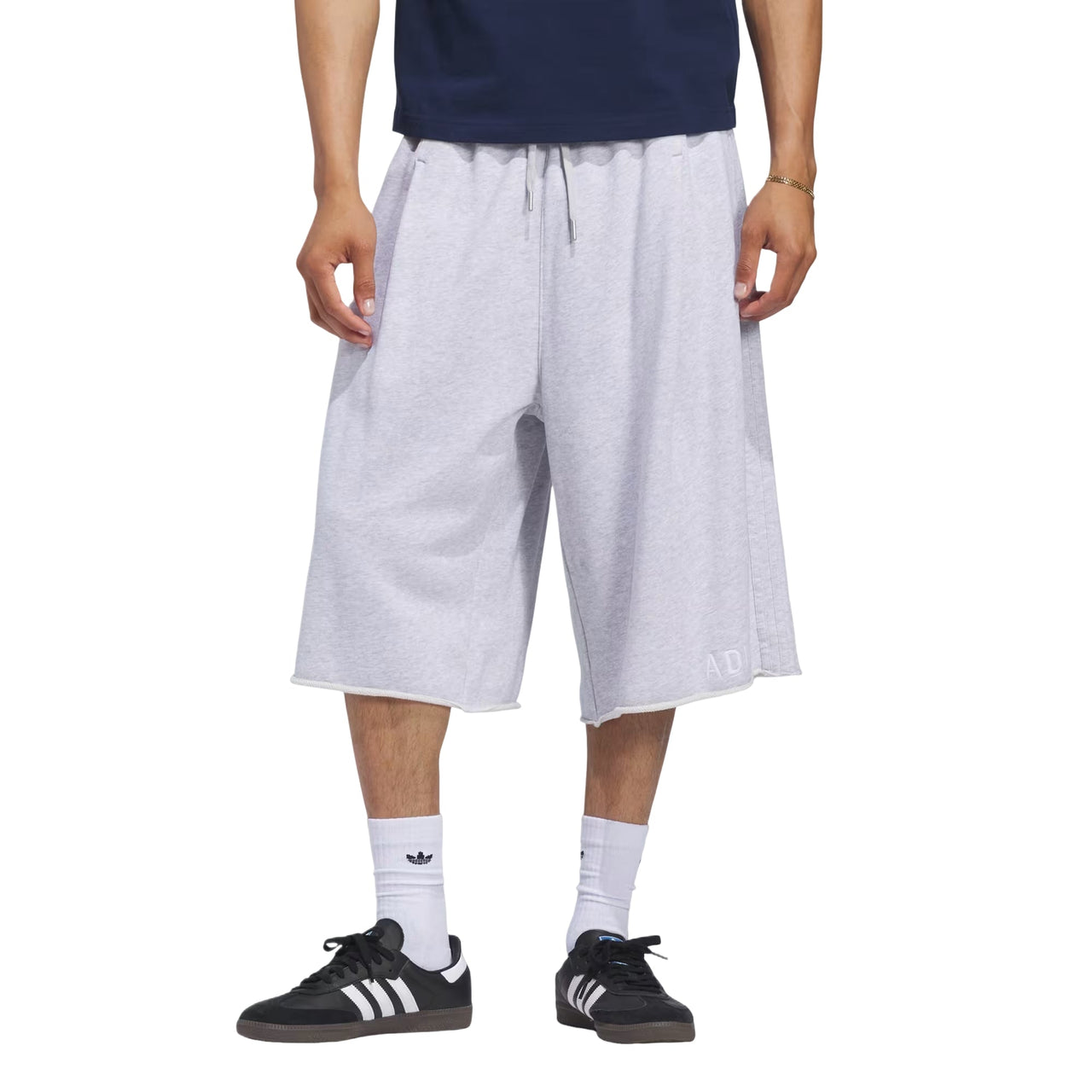 adidas Graphic Sweatshorts Asia Sizing 'Light Grey Heather' KT7876