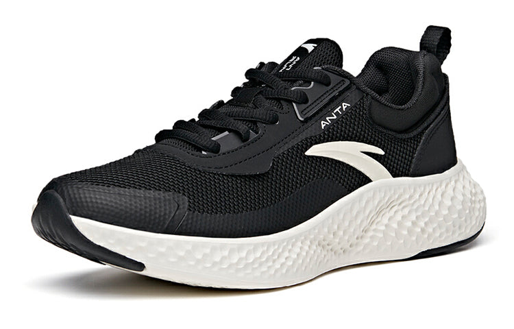 (WMNS) ANTA Running Series Sneakers 'Black Ivory White' 122115536S-4