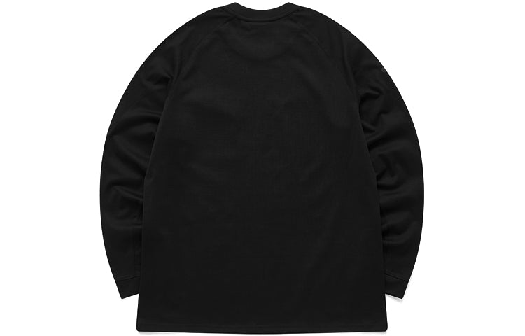 Fila Logo Print Sport Loose Knit Long Sleeve Top 'Black' T11U116201F-BK