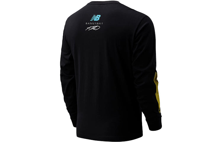 New Balance Men's New Balance Alphabet Logo Round Neck Long Sleeves Black MT03611-BK