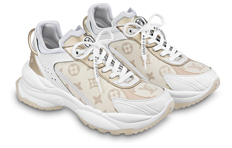 (WMNS) LOUIS VUITTON Run 55 Sneakers 'Beige Monogram White' 1ABHR3