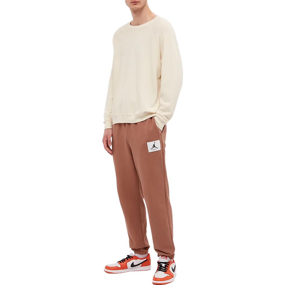 Air Jordan Solid Color Label Lacing Bundle Feet Sports Pants Men's Earthy Yellow DA9812-256