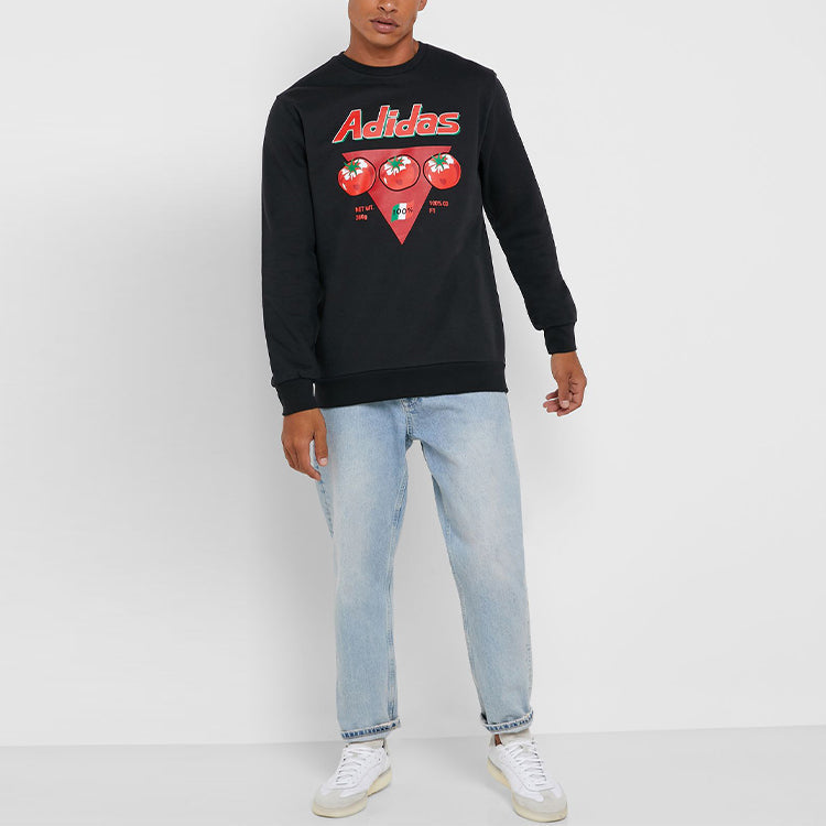 adidas originals Bodega Can Crew Funny Printing Round Neck Pullover Black ED7065