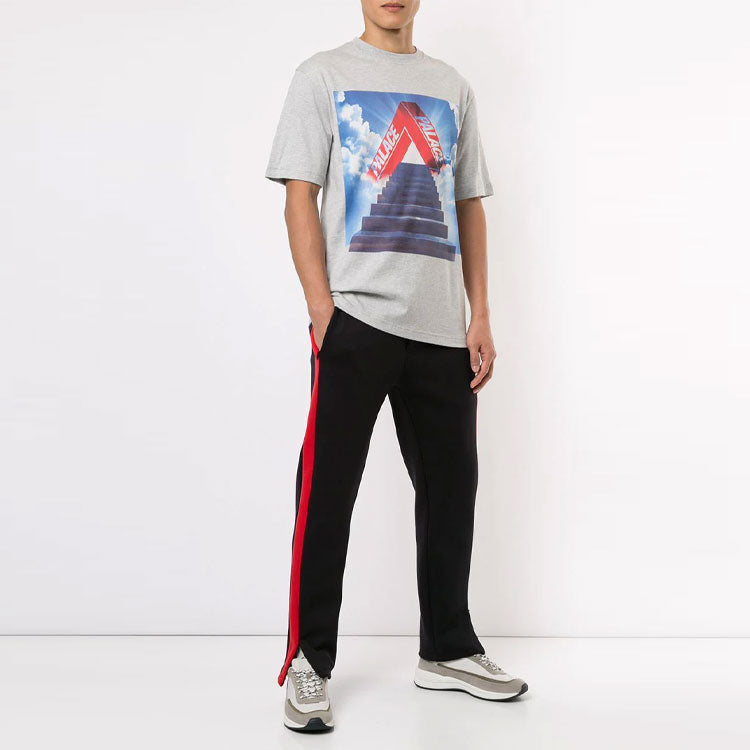 PALACE Tri-Ternity T-Shirt Red Triangle Short Sleeve Unisex Gray P16TS135