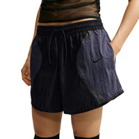 (WMNS) Nike Sportswear Loose Mid-Rise Track Shorts 'Black Gridiron Anthracite' IM8404-010