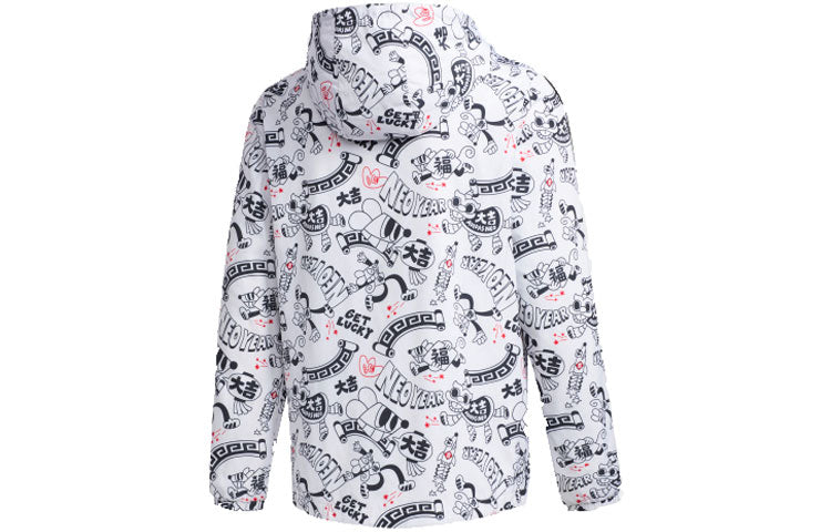 adidas neo M Art Wb limited Printing Sports Jacket White GF7097