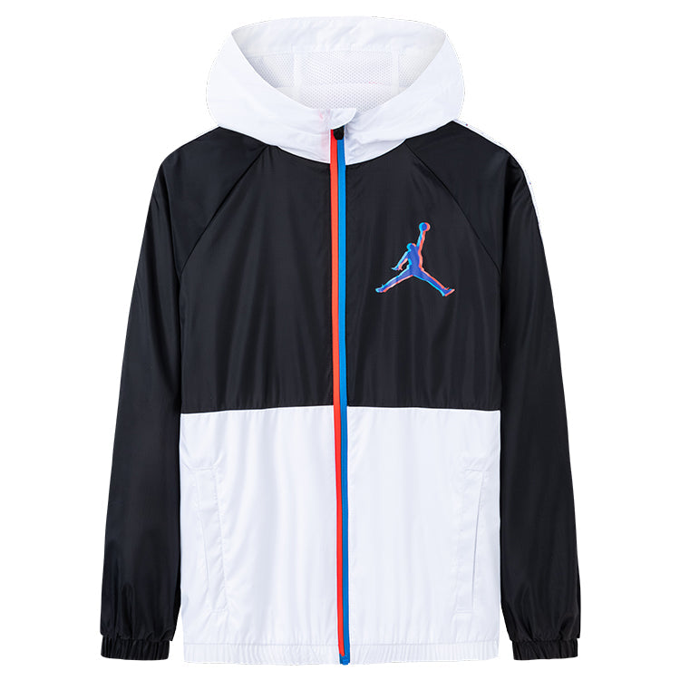(GS) Air Jordan Jumpman Air Windbreaker Jacket 'Black White' JD2112022GS-001