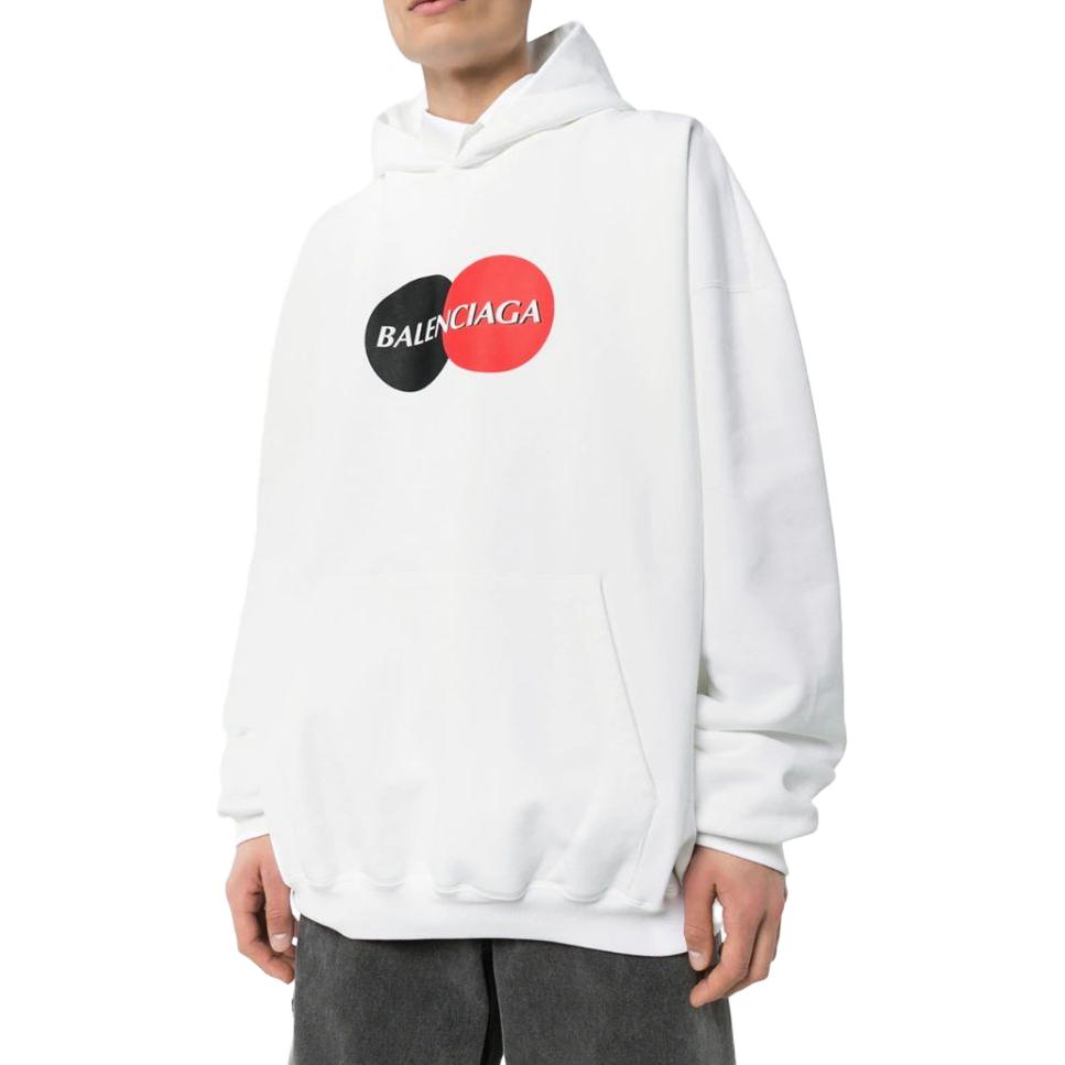 Balenciaga Uniform Logo Print Hoodie 'White' 620973TIV809000