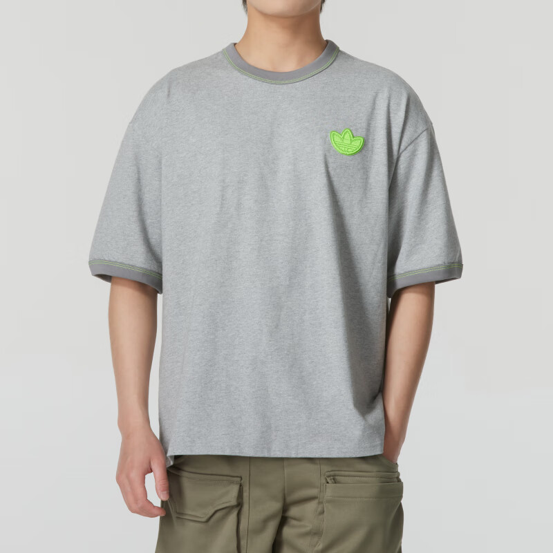 adidas Originals Graphic T-Shirt Asia Sizing 'Grey Green' JJ4363