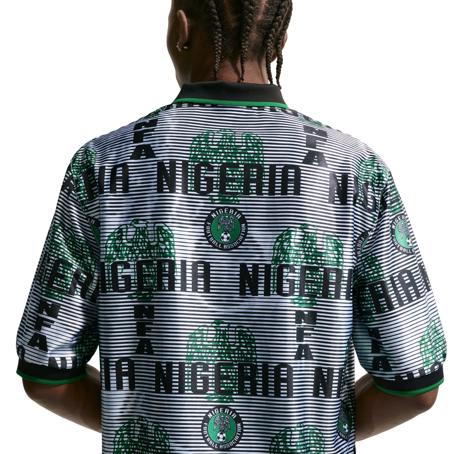 Nike Nigeria Energy Dri-FIT T-Shirt 'White Black Pine Green' IH1278-100
