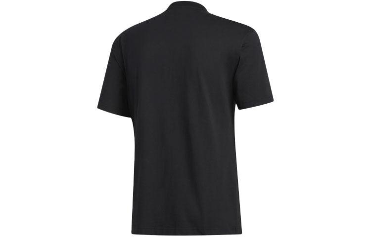 adidas originals Casual Sports Logo Printing Short Sleeve Black FM1544