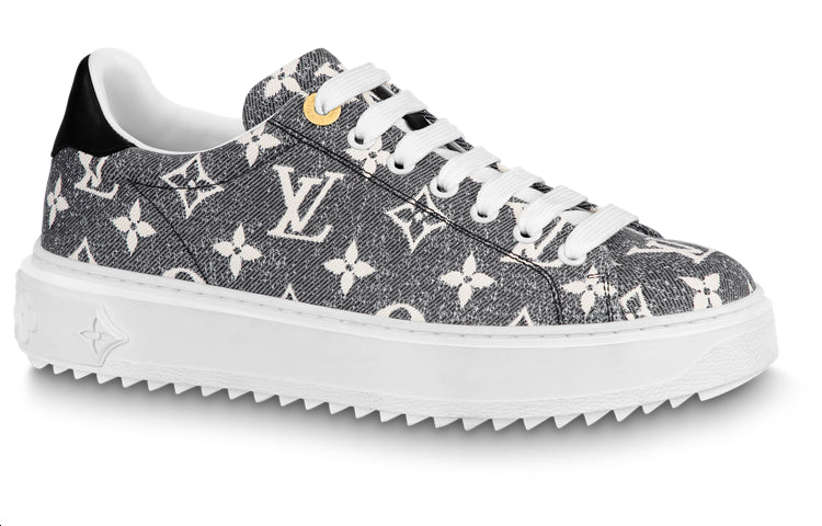 (WMNS) LOUIS VUITTON Time Out Sneakers 'Grey Denim Monogram' 1AAW2Q