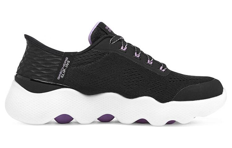 (WMNS) Skechers GO WALK Massage Fit 'Black Lavender' 124916-BKLV