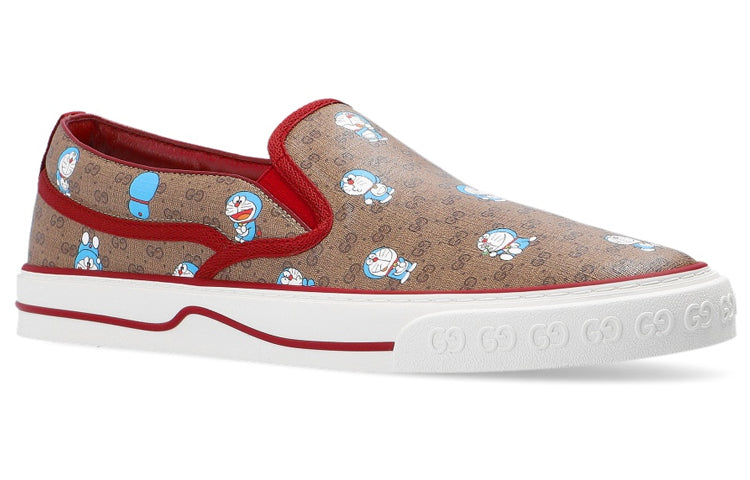 (WMNS) Gucci X DORAEMON GG Supreme Monogram Slip On 'New Cherry Red' 655035-2TU30-8968