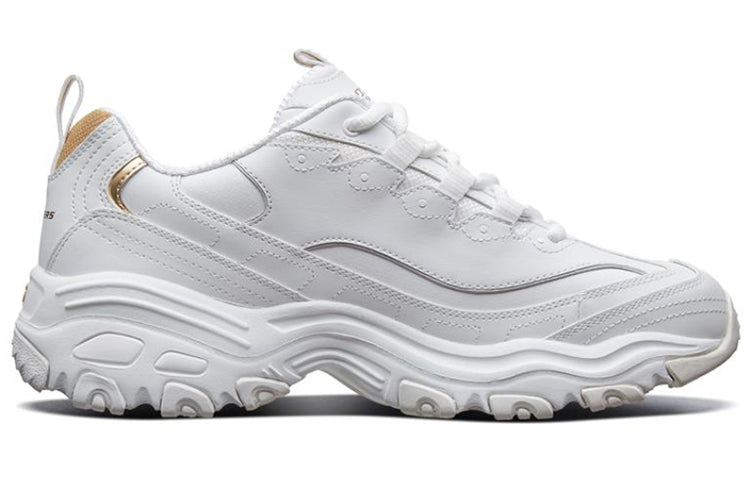 Skechers D'lites 1.0 Running Shoes White/Gold 52676-WGD