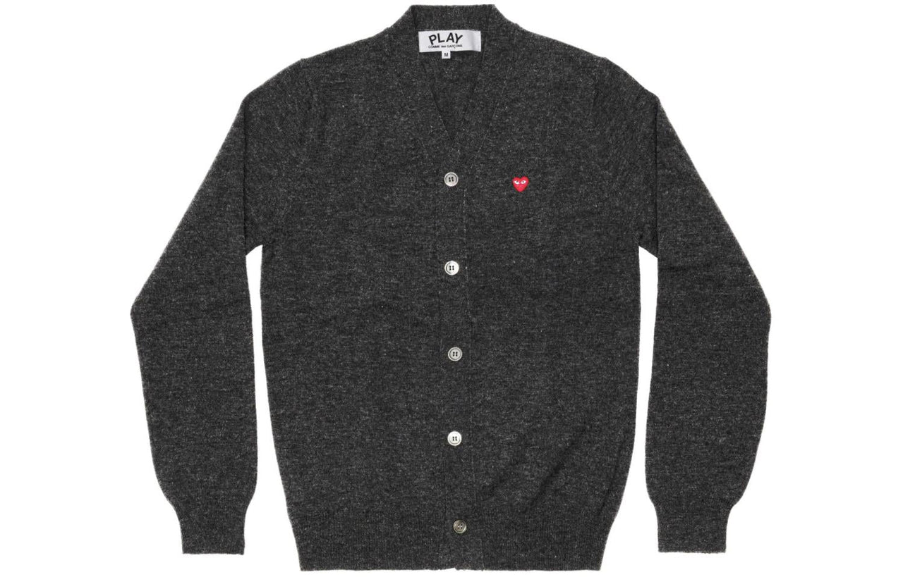 COMME des GARCONS PLAY Cardigan With Small Red Emblem 'Grey' AZ-N080-051-2